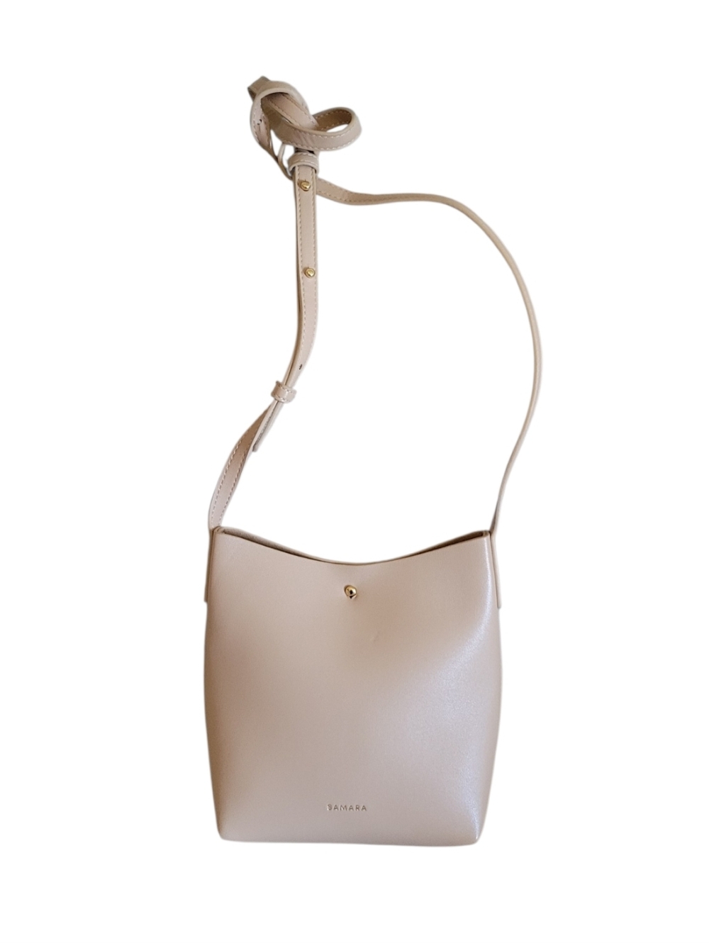 NWOT Samara Anthropologie Neutral Beige Vegan Leather Crossbody Bag